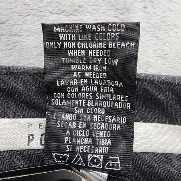 Perry Ellis Portfolio Dress Pants Mens 38/30 Gray Pleated Cuffed Polyester Rayon - Picture 6 of 11